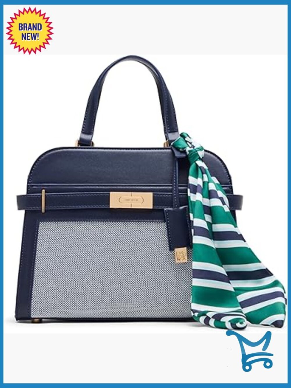 Medium Satchel with Convertible Strap, Belted Detailing, Perfect Work Bag
